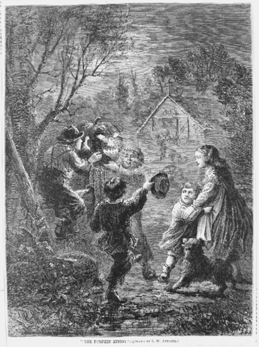 L.W. Atwater, “The Pumpkin Effigy,” wood engraving, Harper’s Weekly, Nov 23, 1867. Library of Congress, Washington, D.C., LC-USZ62-8391.
