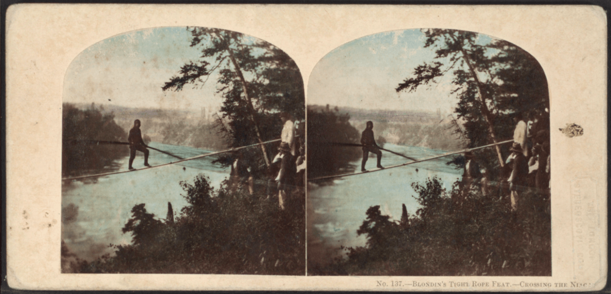 Blondin's Tight Rope Feat: Crossing the Niagara.