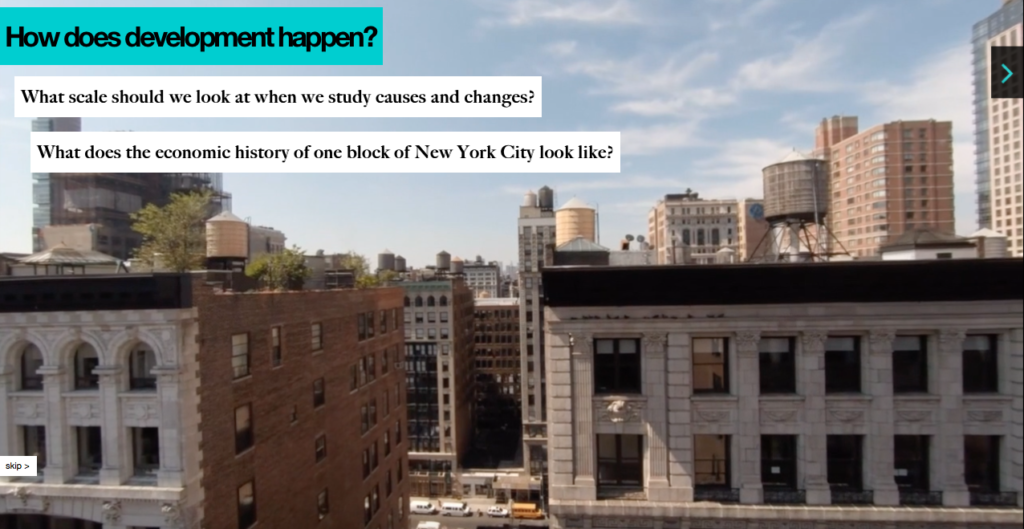 A screenshot from the Greene Street Project's introductory video sequence.