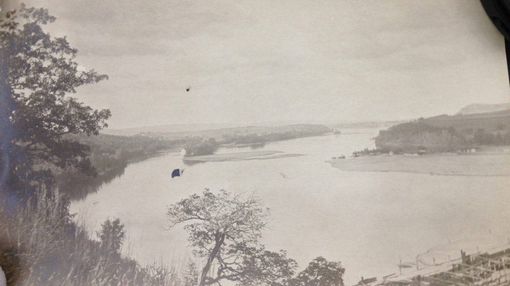 Wisconsin River upstream of dam, 1911. Photo: Frank Eberhart, Courtesy of the Wisconsin Historical Society.