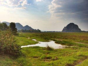 Lompu Lake in front of Kirisala and White Mountains, just north of East Big Lake Village. Photo by W. Nathan Green