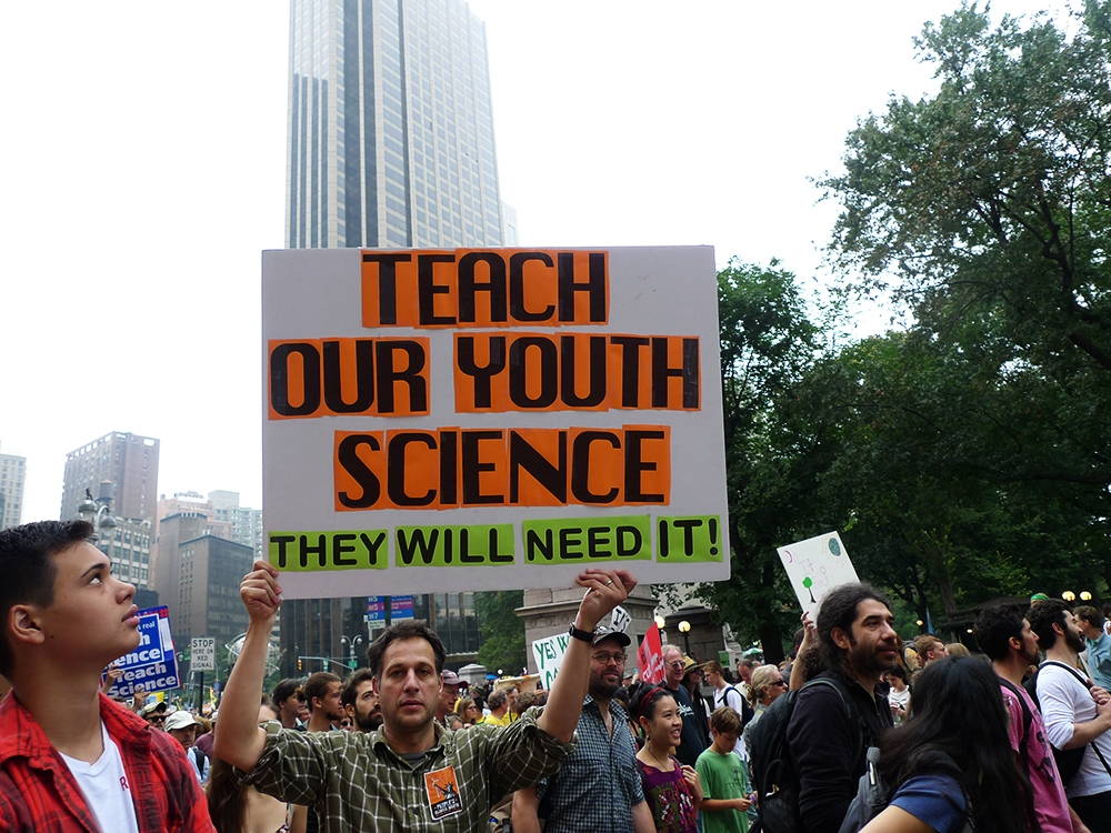 A scene from the People's Climate March in New York City, September 21, 2014. Photo by Susan Melkisethian.
