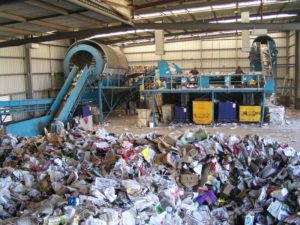 A contemporary recycling center. (source wikimedia commons)