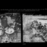 “A most satisfying fisherman’s lunch.” Book page (modified) from Wisconsin Game Fish, W. T. Calhoun, Wisconsin Conservation Commission, 1941. Video still from “Restless” by Chelsey Blanke and Helen J. Bullard, 2016. “A most satisfying fisherman’s lunch.” Book page (modified) from Wisconsin Game Fish, W. T. Calhoun, Wisconsin Conservation Commission, 1941. Video still from “Restless” by Chelsey Blanke and Helen J. Bullard, 2016.