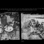 “A most satisfying fisherman’s lunch.” Book page (modified) from Wisconsin Game Fish, W. T. Calhoun, Wisconsin Conservation Commission, 1941. Video still from “Restless” by Chelsey Blanke and Helen J. Bullard, 2016. “A most satisfying fisherman’s lunch.” Book page (modified) from Wisconsin Game Fish, W. T. Calhoun, Wisconsin Conservation Commission, 1941. Video still from “Restless” by Chelsey Blanke and Helen J. Bullard, 2016.