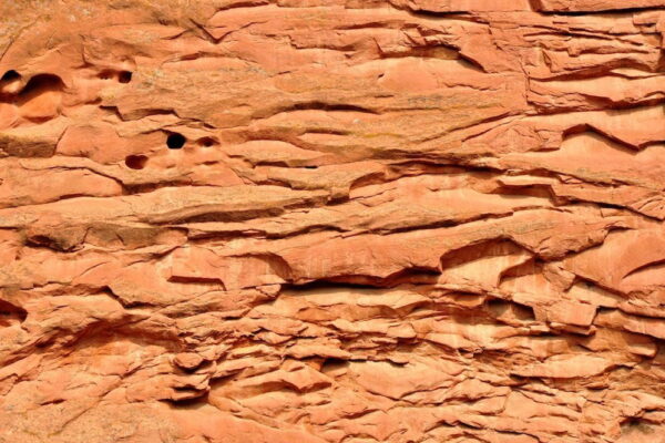 Lyons Formation sandstone forms the dramatic rock walls in Garden of the Gods Park. Lyons Formation sandstone forms the dramatic rock walls in Garden of the Gods Park.
