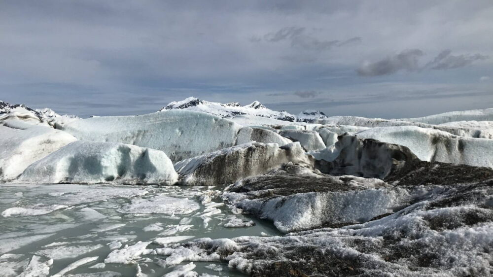 La', Eyak, Alaska. Photo by Jimmy Boy. Snow-covered glacier