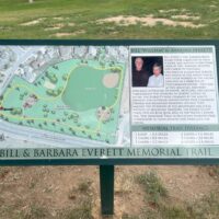 Bill & Barbara Everett Memorial Trail Map A map of Memorial Trail in Mountain Shadows Park includes a short message about Bill ("William") and Barbara Everett, to whom the trail is dedicated.